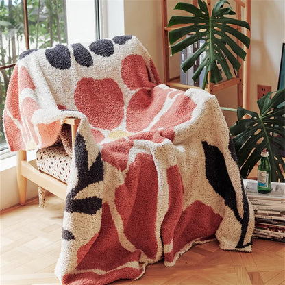 Pastel Flower Cozy Wrap Blanket Cottage Decorative Sofa Bed Throw