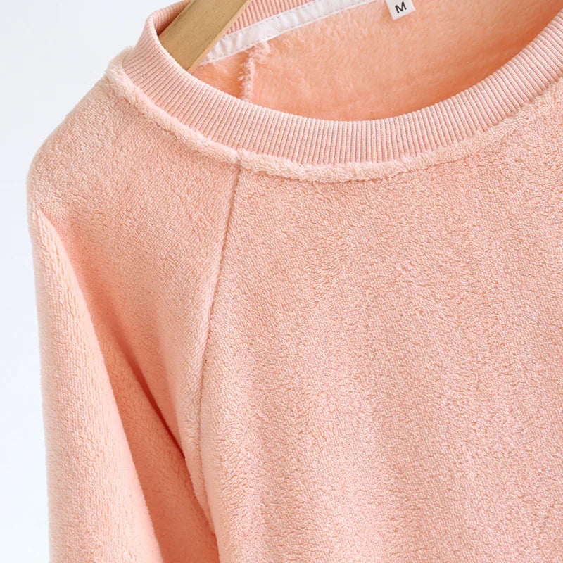 Cuddly Plush Basic Crew Neck Jumper