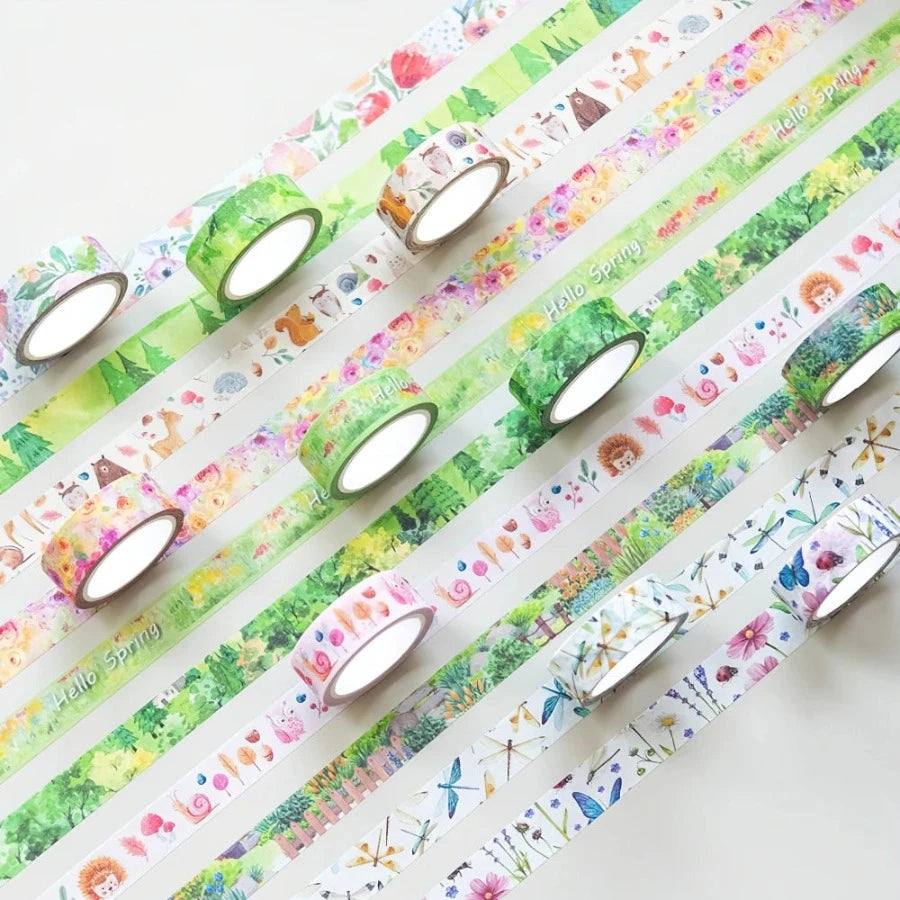 Spring Woodland Washi Tapes (set of 10)