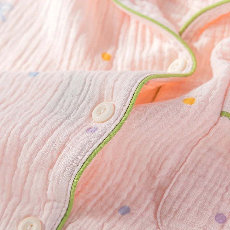 Close-up of a textured fabric with buttons