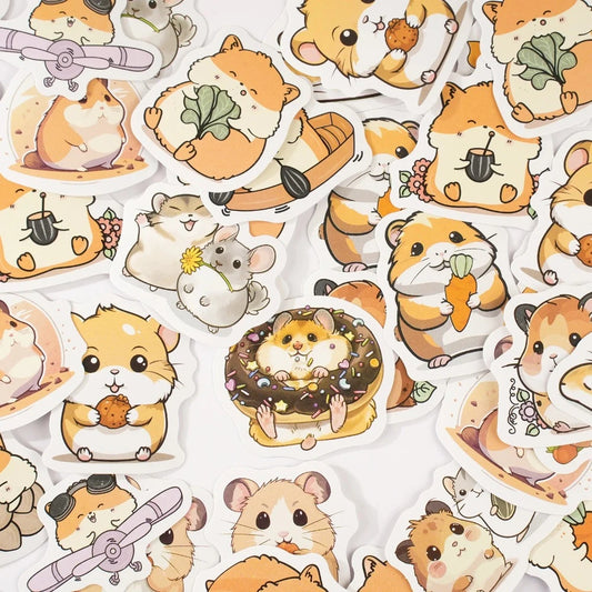 Kawaii Hamster Mini Stickers Set