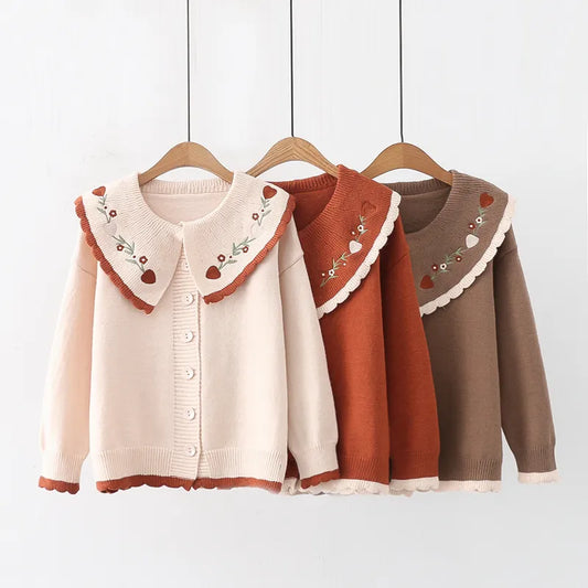 Knit Cardigan Oversized Cardigan Women Knit Cardigan Autumn Winter Long Sleeves Sweet Sweaters Jacquard Pockets Casual Chic Kawaii Tops