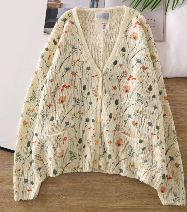 Meadow Flowers Knitted Cardigan