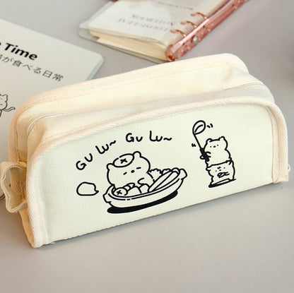 Kawaii Daily Life XL Canvas Pencil Cases