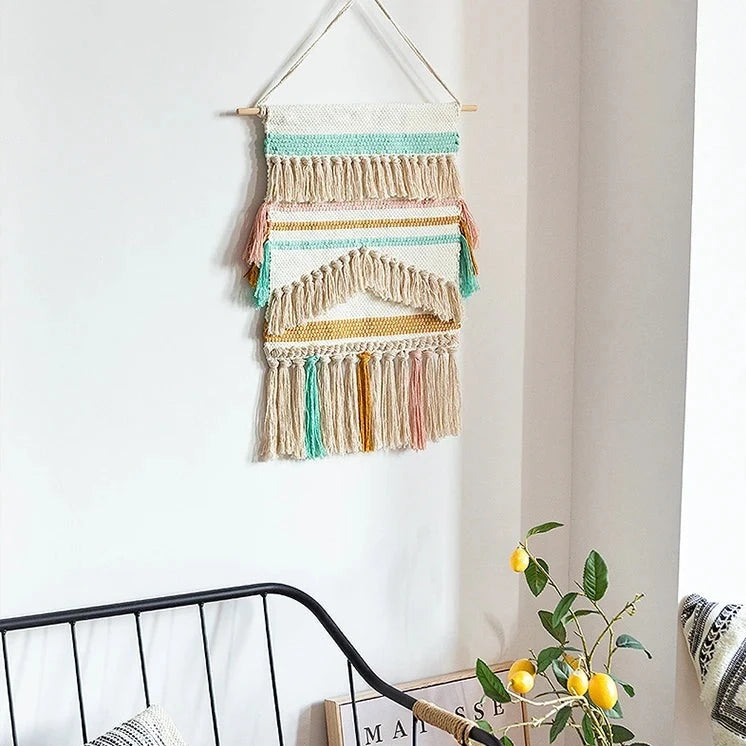 Handmade Macrame Boho Tapestry Hanging Blanket Kids Room Decoration Accessories Aesthetic Home Wall Art Decor