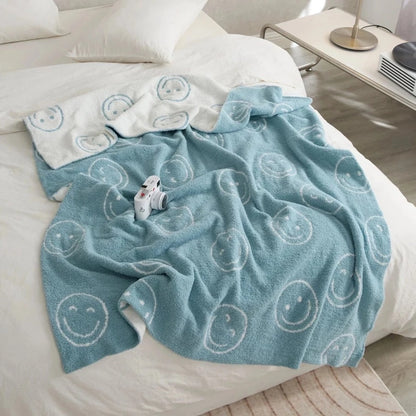 Preppy Smiley Face Blanket