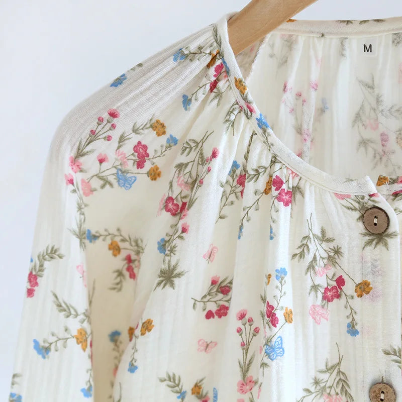 Cottage Peonies Cotton Pyjamas Set