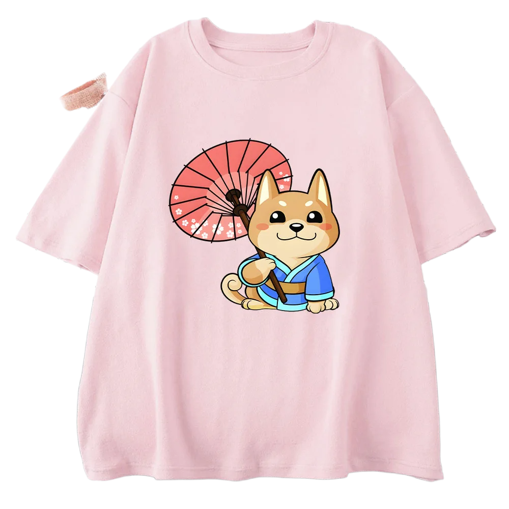 Sakura Day Kimono Shiba Inu Print T-Shirt