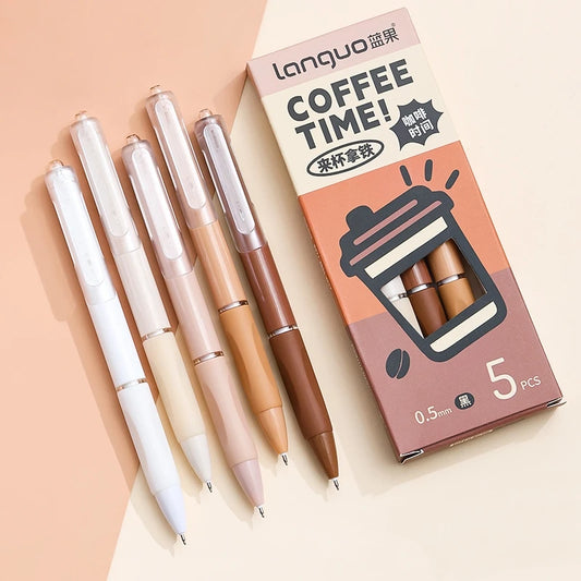 Coffee Milkshake Cute Gel Pens (set of 5)