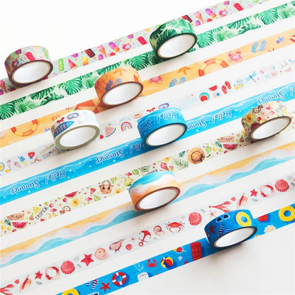 Summer Beach Day Washi Tapes (set of 10)