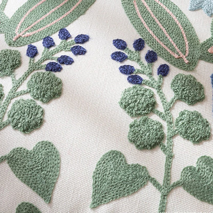 Wildflowers Embroidery Cushion Cover