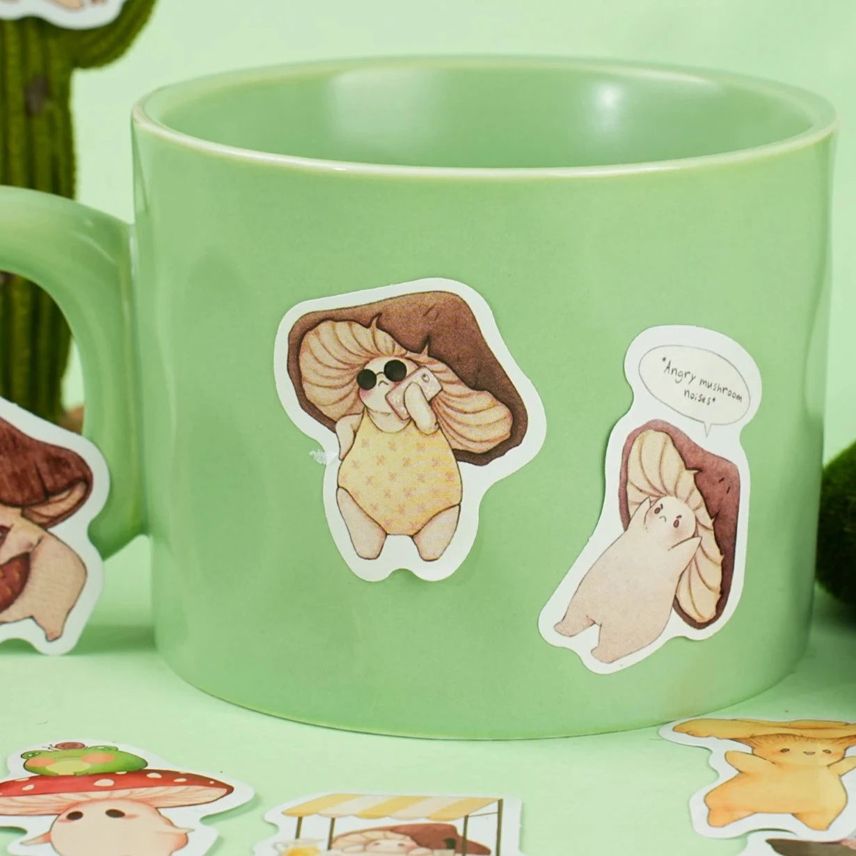 Cute Mushroom Kid Stickers