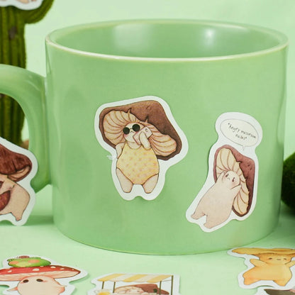 Cute Mushroom Kid Stickers