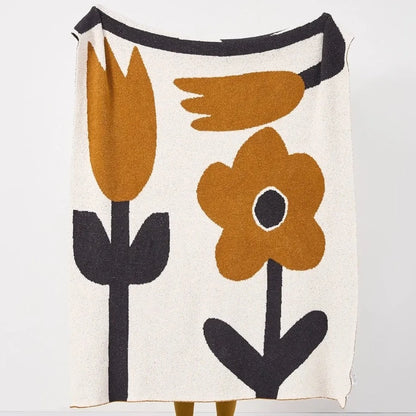 Elegant Flowers Boho Throw Blanket