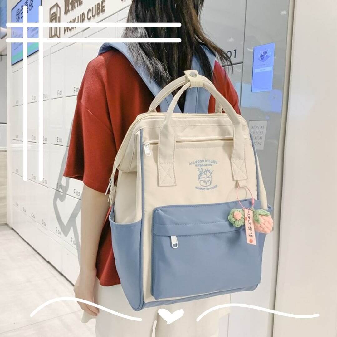 VANWALK Picnic Series 2021 New Korean Backpack Female Webbing Macarons  Student School Bag All-match | Shopee Philippines