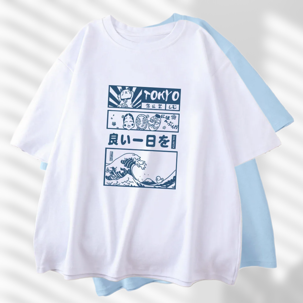 Tokyo Manga Summer Print T-shirt