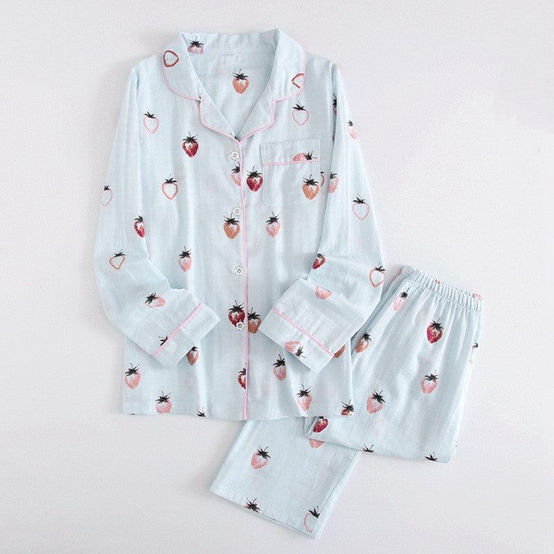 Strawberry Print Two-Piece Pyjama Set