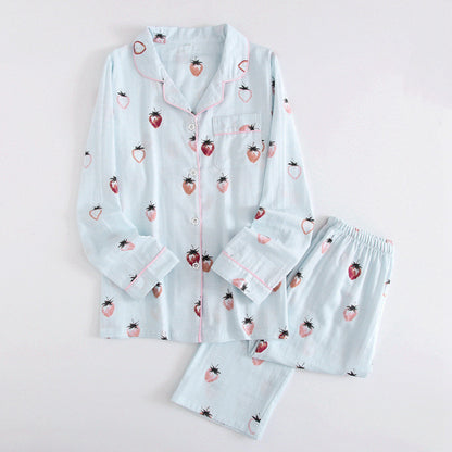 Strawberry Print Two-Piece Pyjama Set