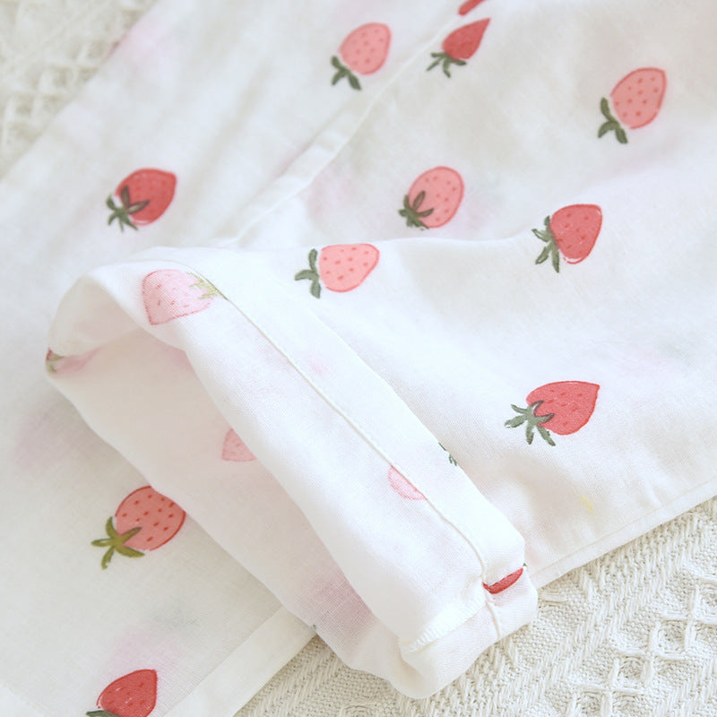 Strawberry Print Womens Pyjama Set