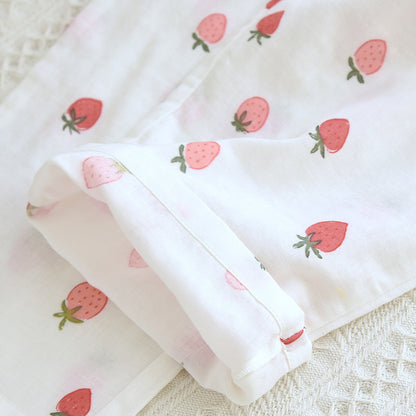 Strawberry Print Womens Pyjama Set