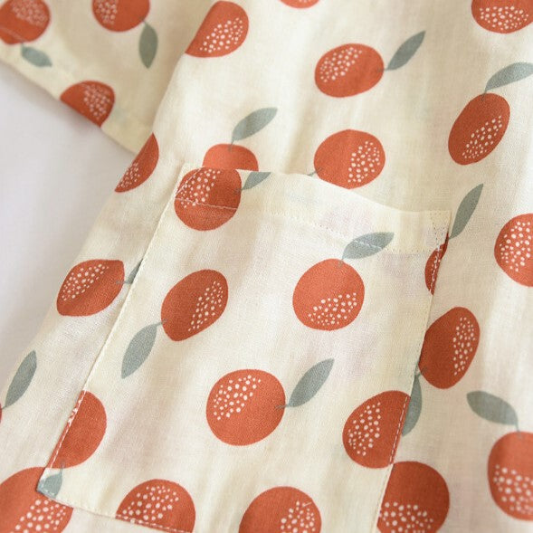 Grapefruit Print Kimono Style Pyjamas Set