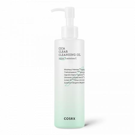 COSRX Cica Cleansing Oil bottle on a white background