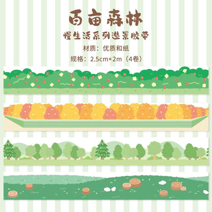 Rural Lifestyle Washi Tapes (set of 4)